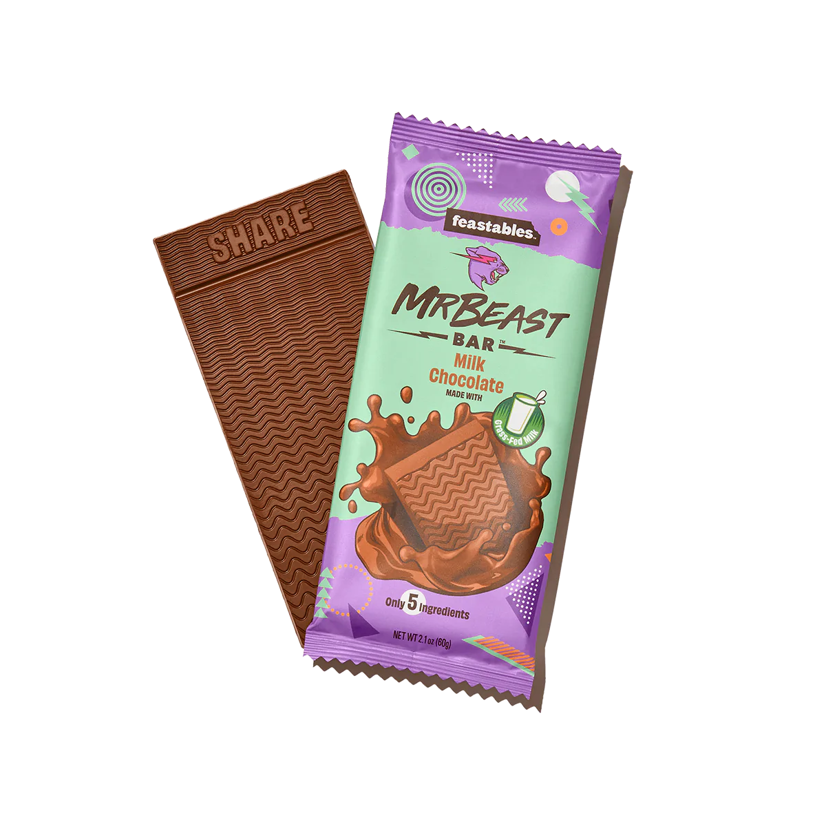 MrBeast Feastables Milk Chocolate Bar 60g